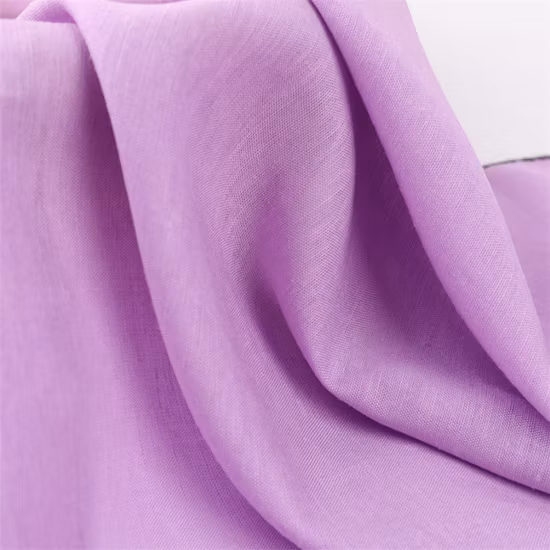 Factory Supplier Normal Y/D Silk Print and Solid Dyed Linen Cotton Viscose Fabric